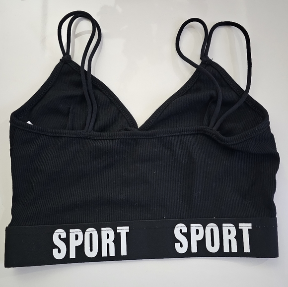 SHEIN Youth black Ribbed Sports Bra | Never Used, in good condition - Picture 2 of 2